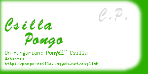 csilla pongo business card